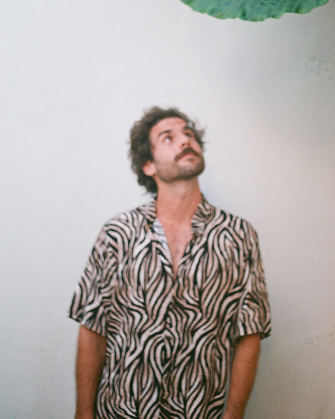 Unisex brown zebra skin shirt