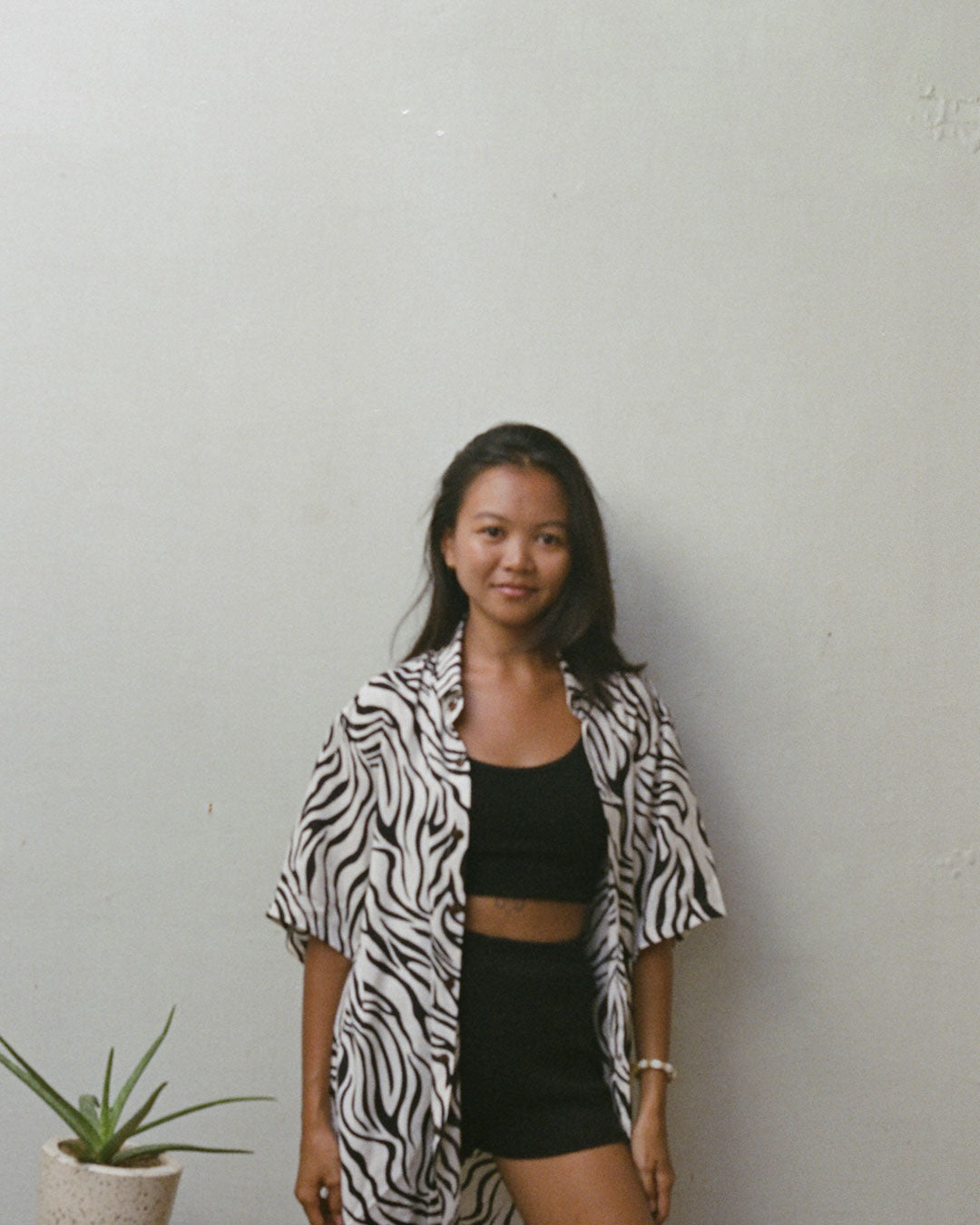 chemise kacang peau de zèbre mixte