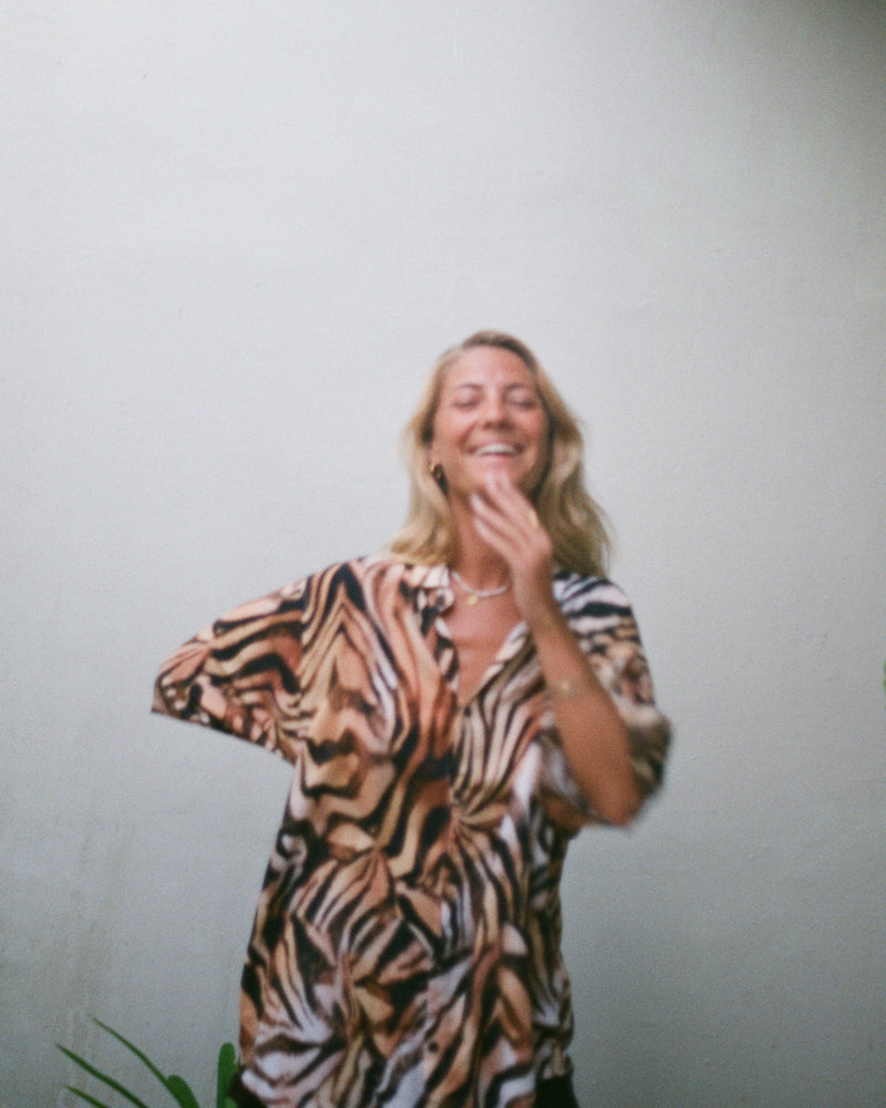 Chemise peau de tigre mixte kacang