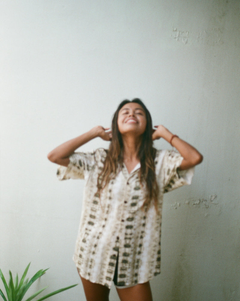 Chemise Tie & Dye serpent mixte kacang
