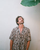 Chemise peau de zèbre marron mixte kacang