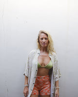 Chemise peau de zèbre vert mixte kacang