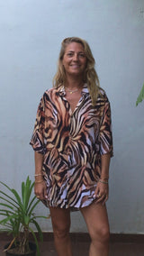 Chemise peau de tigre mixte
