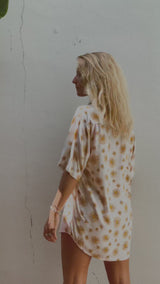 Chemise marguerites blanc mixte