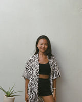 chemise kacang peau de zèbre mixte