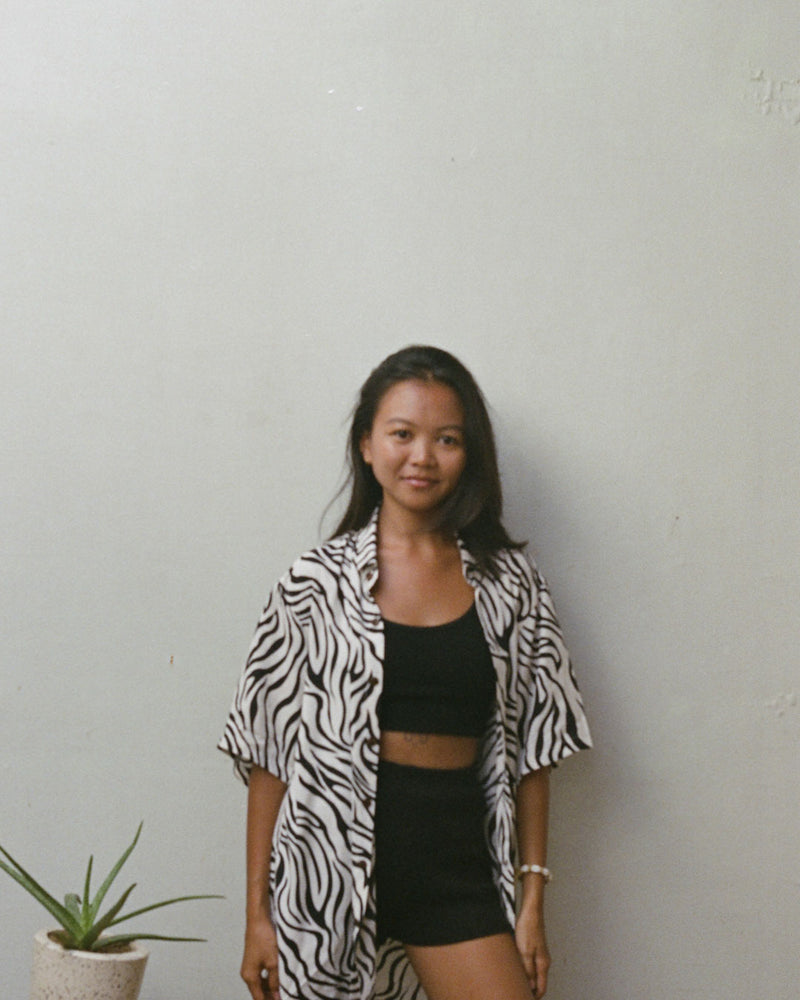 chemise kacang peau de zèbre mixte