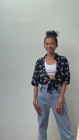 Chemise zèbres noir mixte